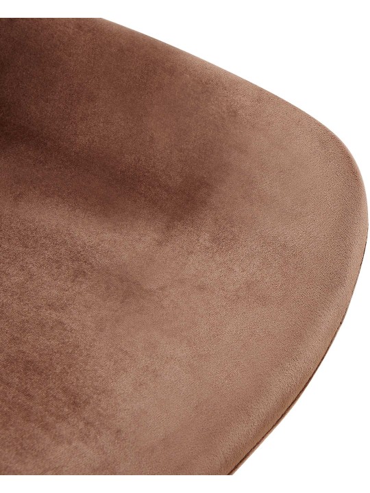 Set van 2 eetkamerstoelen Lewes fluweel, bruin