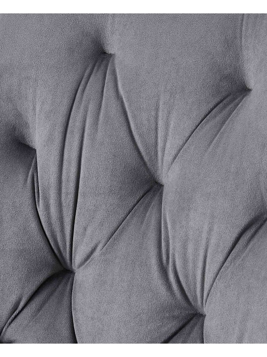 Set van 2 eetkamerstoelen Wallace fluweel, donkergrijs