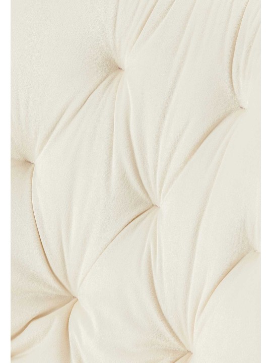 Set van 2 eetkamerstoelen Wallace fluweel, crème