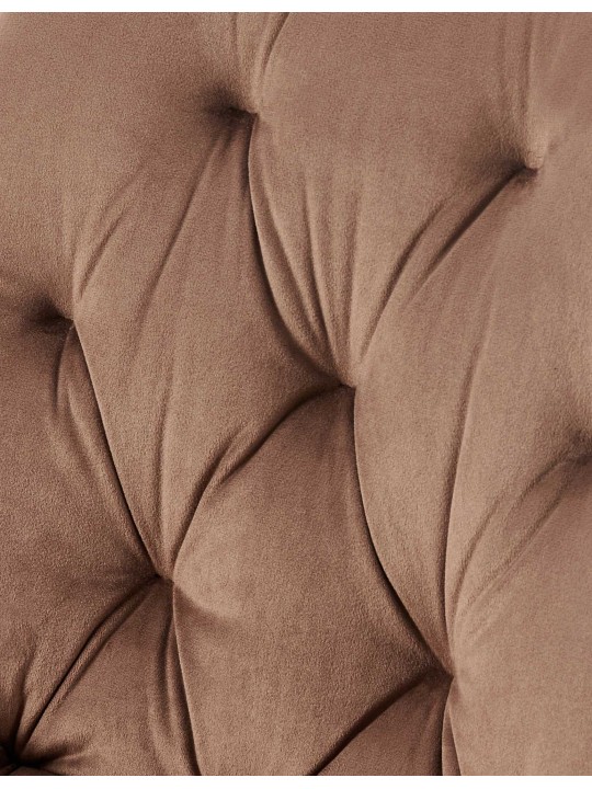 Set van 2 eetkamerstoelen Wallace fluweel, bruin