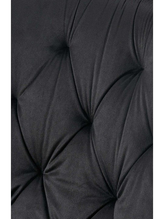 Set van 2 eetkamerstoelen Wallace fluweel, zwart