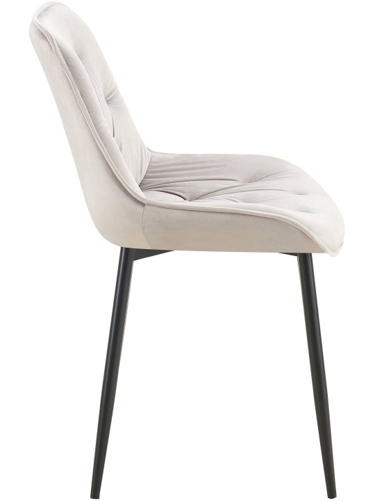 Set van 2 eetkamerstoelen Wallace fluweel, grijs