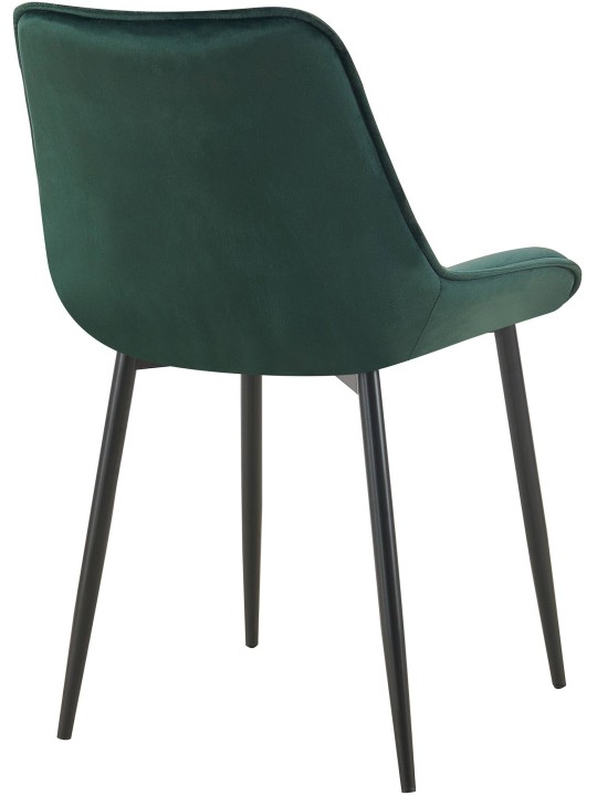 Set van 2 eetkamerstoelen Wallace fluweel, groen
