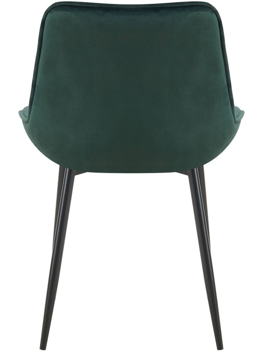 Set van 2 eetkamerstoelen Wallace fluweel, groen
