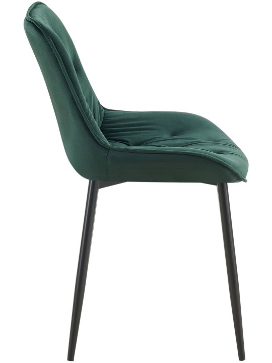 Set van 2 eetkamerstoelen Wallace fluweel, groen