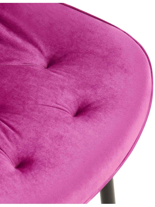 Set van 2 eetkamerstoelen Wallace fluweel, lila