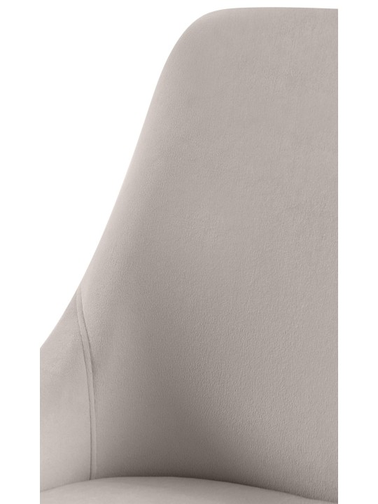 Elmira fluwelen eetkamerstoel, grijs