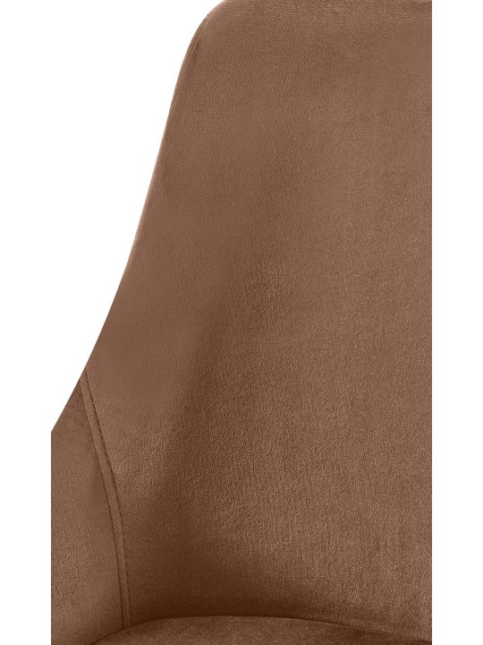 Eetkamerstoel Elmira fluweel goud, bruin Eetkamerstoel Elmira fluweel goud, bruin