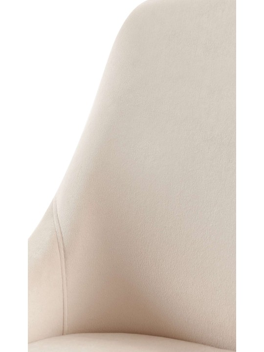 Eetkamerstoel Elmira fluweel goud, crème Eetkamerstoel Elmira fluweel goud, crème