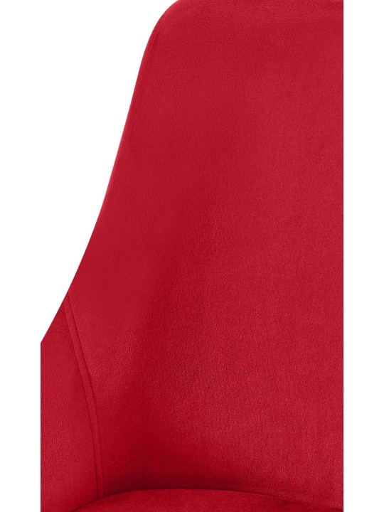 Eetkamerstoel Elmira fluweel goud, rood