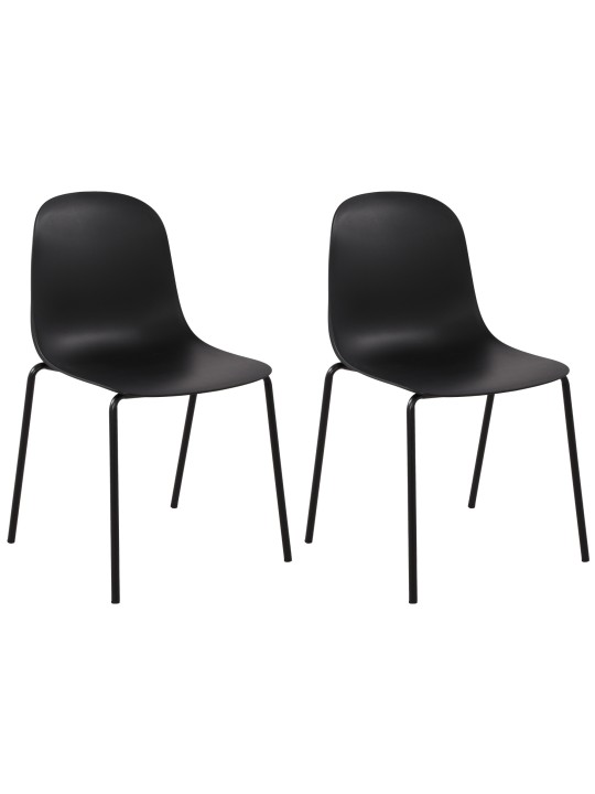 Set van 2 stoelen Hardin, zwart