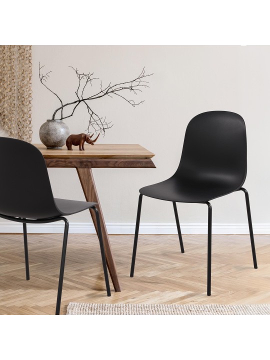 Set van 2 stoelen Hardin, zwart