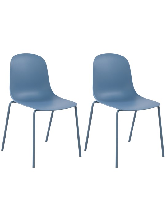 Set van 2 stoelen Hardin, blauw