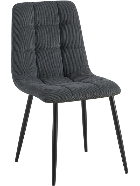 Eetkamerstoel Antibes Cord, zwart