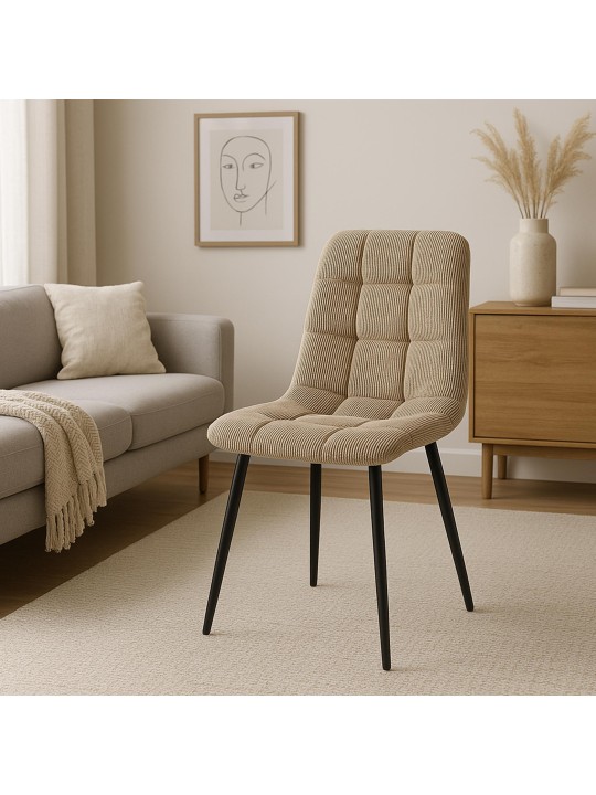 Eetkamerstoel Tilde Cord, taupe