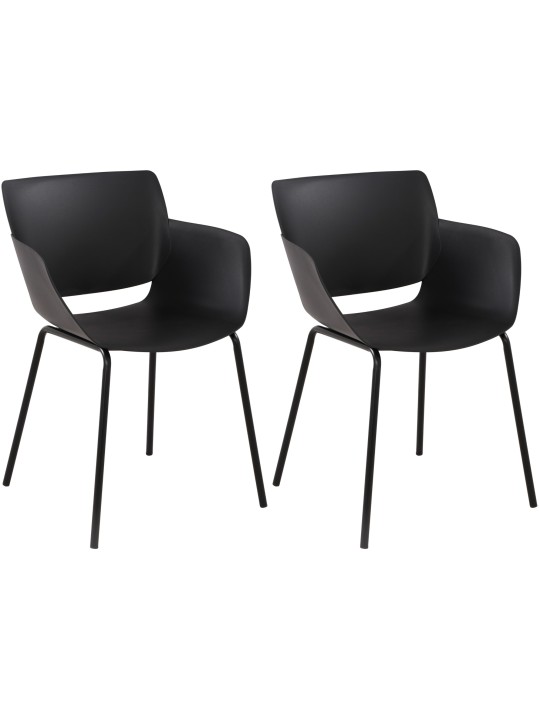 Set van 2 stoelen Alpena, zwart