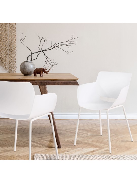 Set van 2 stoelen Alpena, wit