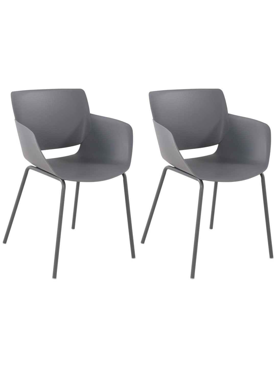 Set van 2 stoelen Alpena, donkergrijs