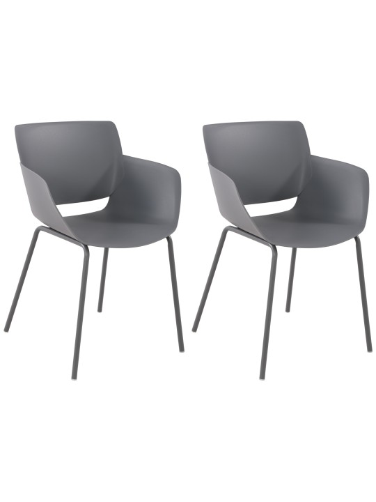 Set van 2 stoelen Alpena, donkergrijs