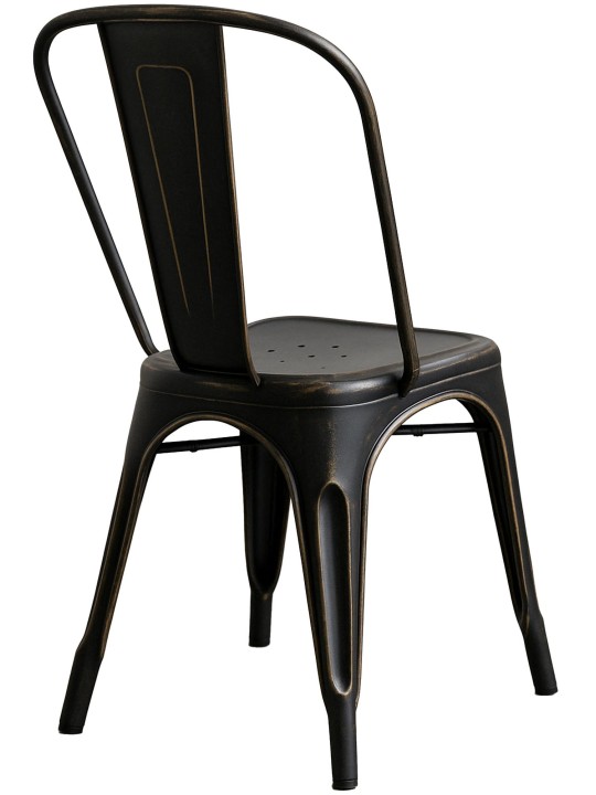 Set van 4 antieke Benedikt stoelen, zwart-goud