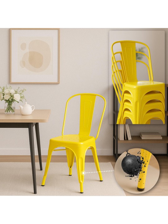 Set van 4 stoelen Benedikt, geel Set van 4 stoelen Benedikt, geel