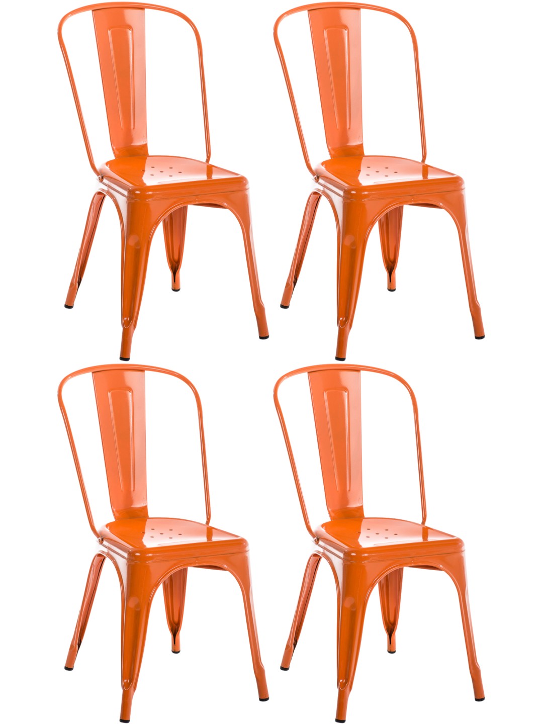 Set van 4 stoelen Benedikt, oranje