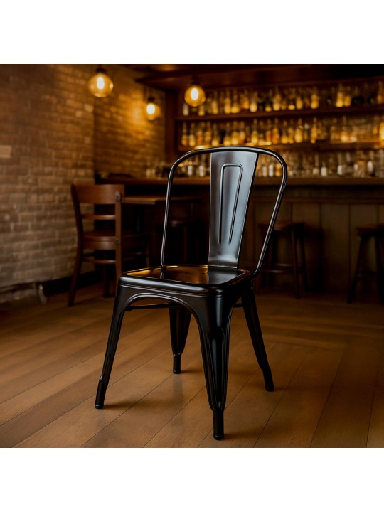 Set van 4 stoelen Benedikt, zwart