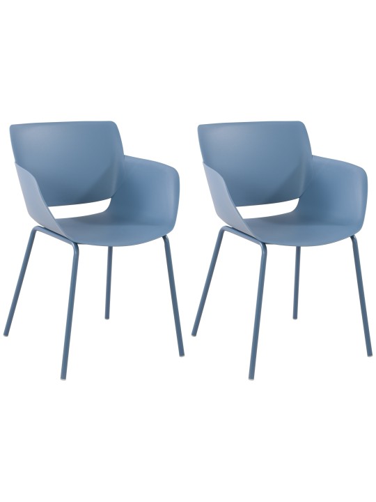 Set van 2 stoelen Alpena, blauw