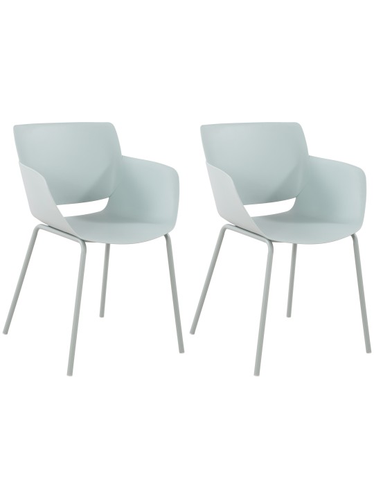 Set van 2 stoelen Alpena, turquoise