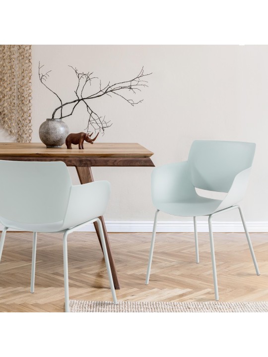 Set van 2 stoelen Alpena, turquoise