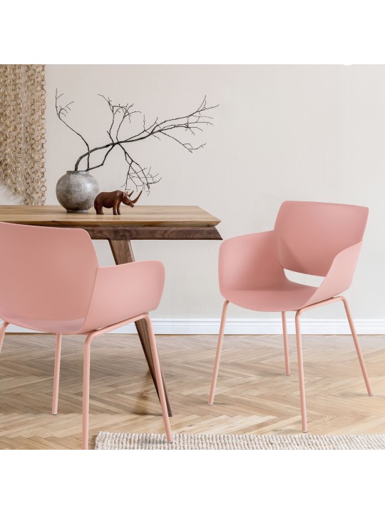 Set van 2 stoelen Alpena, roze