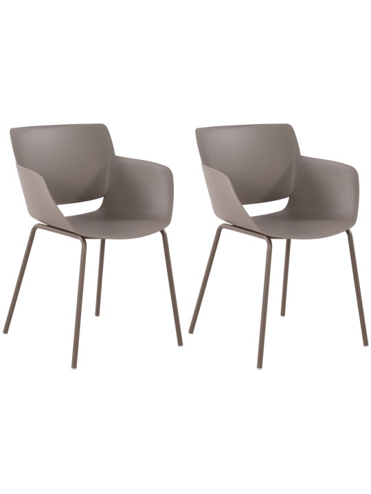 Set van 2 stoelen Alpena, taupe