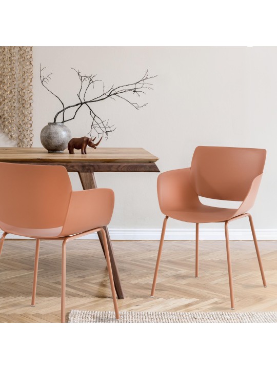 Set van 2 stoelen Alpena, terracotta