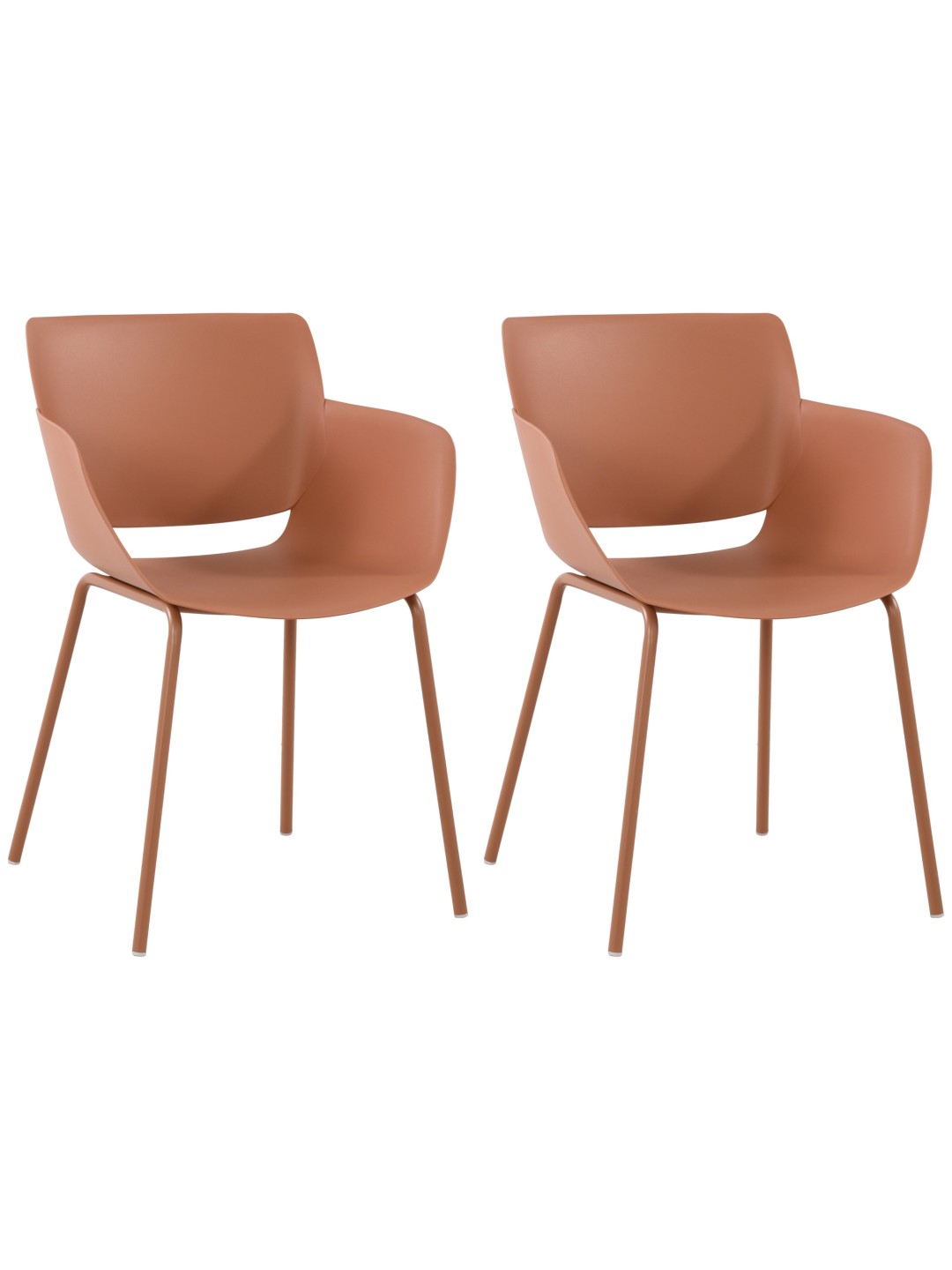 Set van 2 stoelen Alpena, terracotta