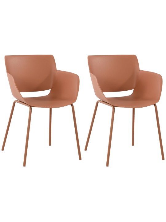 Set van 2 stoelen Alpena, terracotta