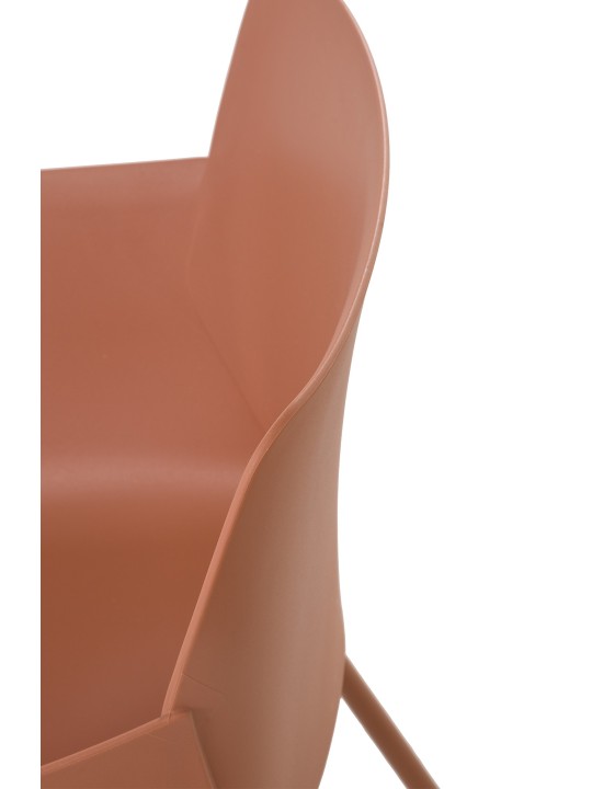 Set van 2 stoelen Alpena, terracotta