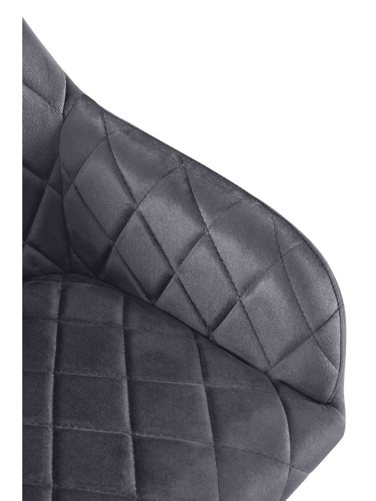 Set van 2 eetkamerstoelen Monett fluweel G, donkergrijs