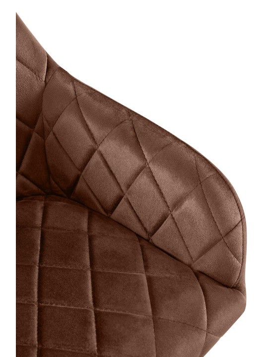 Set van 2 eetkamerstoelen Monett fluweel G, bruin