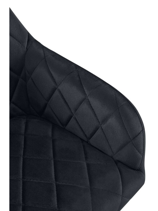 Set van 2 eetkamerstoelen Monett fluweel G, zwart