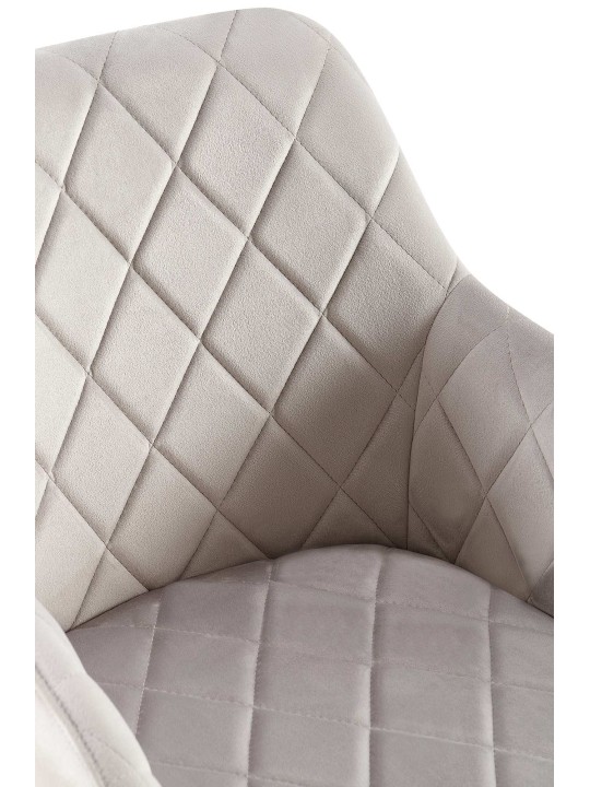 Set van 2 eetkamerstoelen Monett fluweel B, grijs