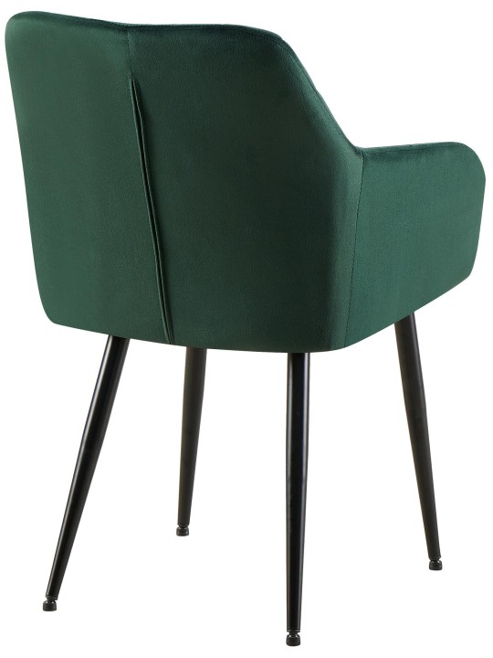 Set van 2 eetkamerstoelen Monett fluweel B, groen