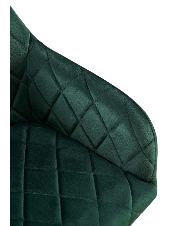 Set van 2 eetkamerstoelen Monett fluweel B, groen