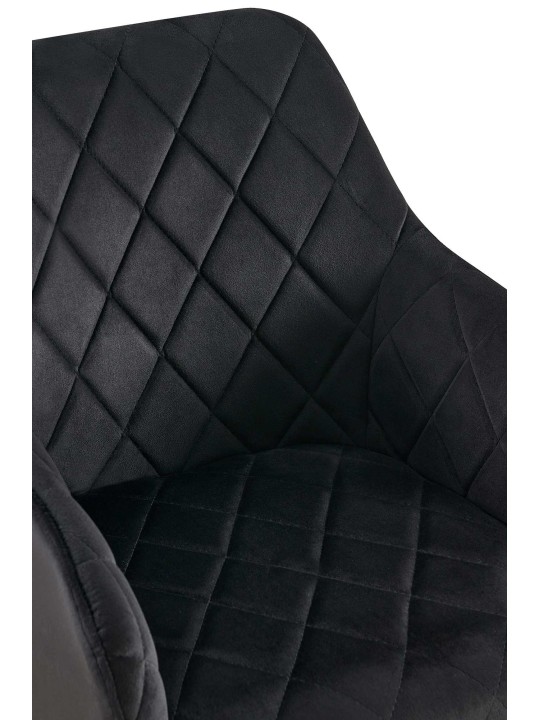 Set van 2 eetkamerstoelen Monett fluweel B, zwart