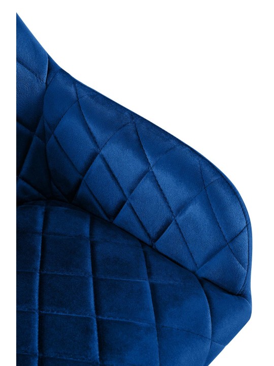 Set van 2 eetkamerstoelen Monett fluweel G, donkerblauw