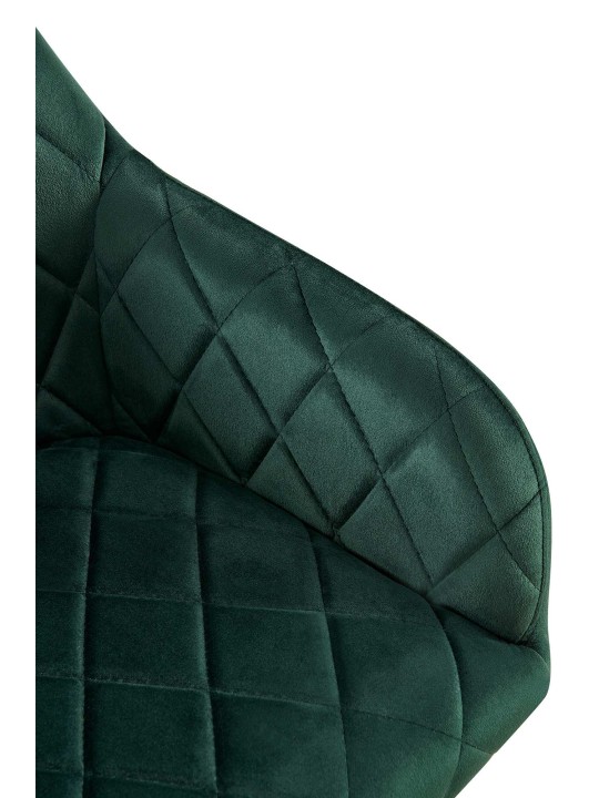 Set van 2 eetkamerstoelen Monett fluweel G, groen