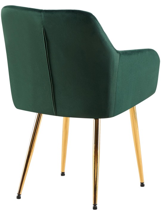 Set van 2 eetkamerstoelen Monett fluweel G, groen