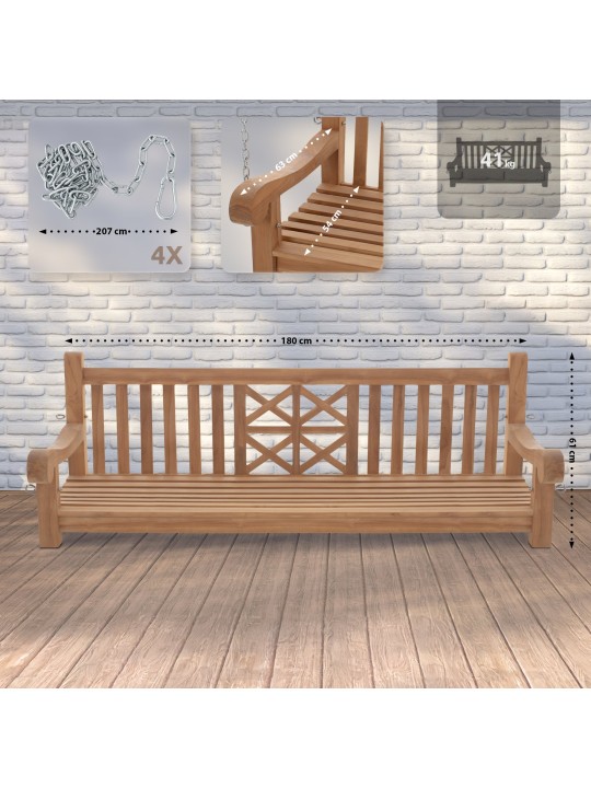 Schommelbank Farm 180 cm, teak