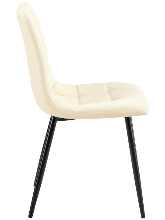 Eetkamerstoel Antibes kunstleer, crème