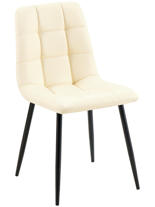 Eetkamerstoel Antibes kunstleer, crème