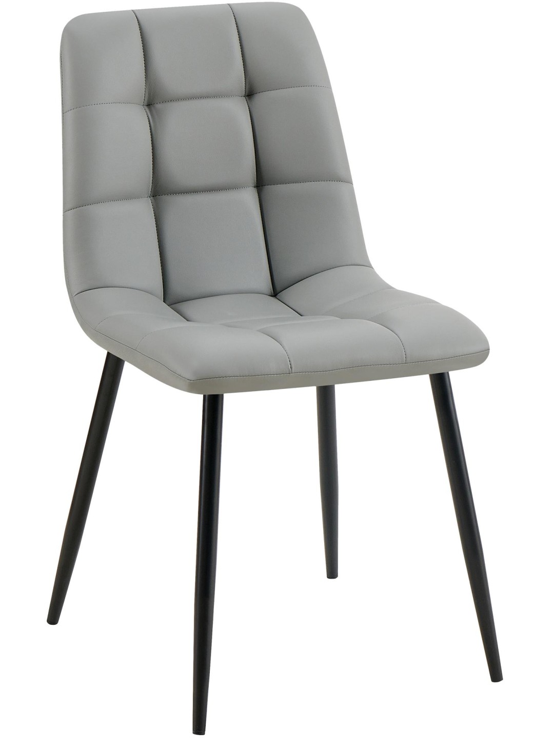 Eetkamerstoel Antibes kunstleer, lichtgrijs